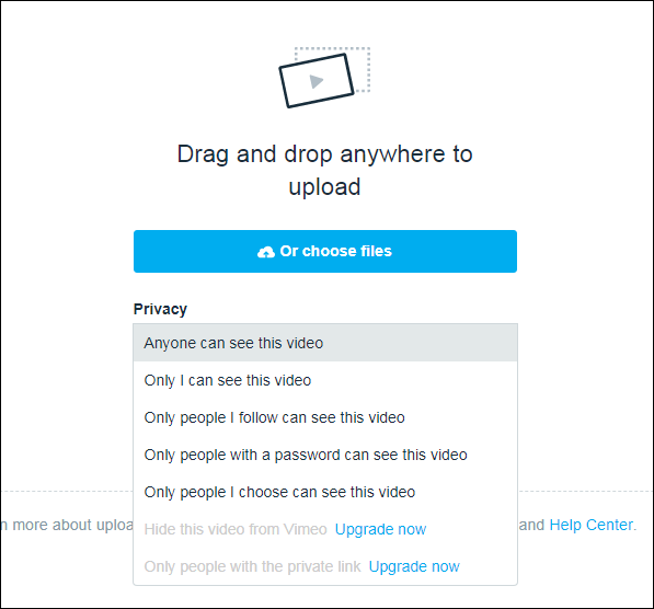 tải video lên vimeo