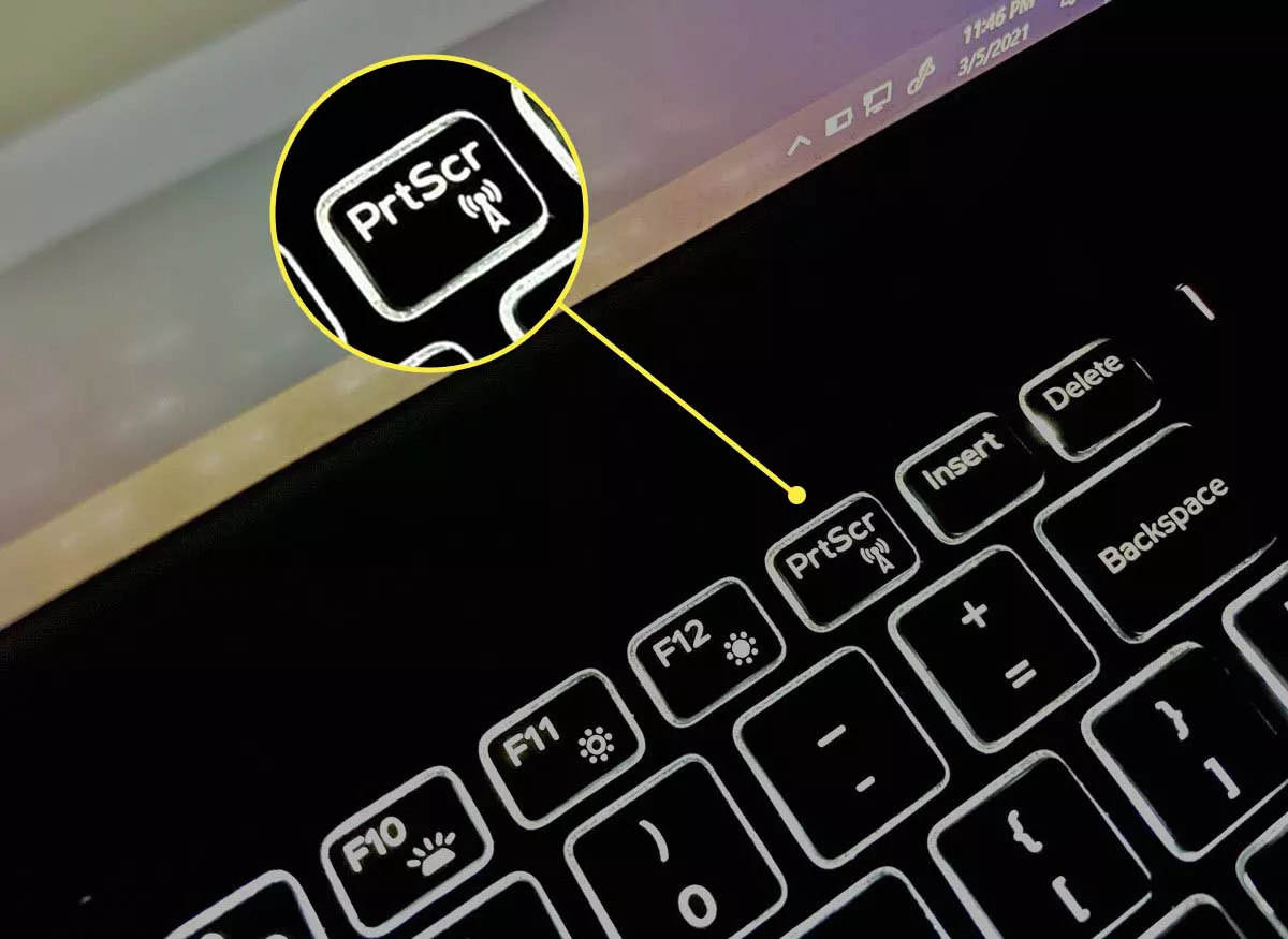 Phím Print Screen trên Dell XPS 13.