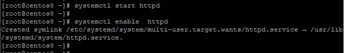 Bắt đầu-bật-httpd-centos8