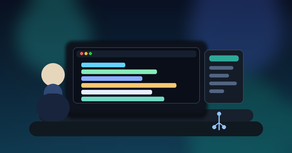 Minh họa Claude Code làm việc trong terminal cùng trợ lý AI và Git workflow