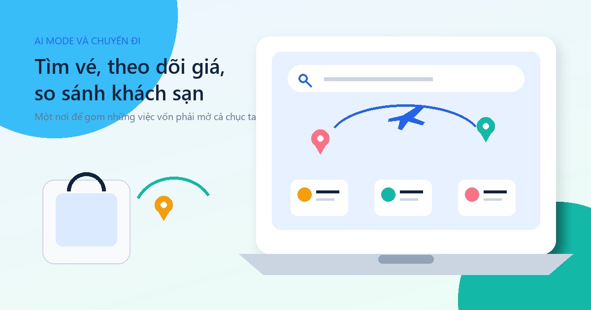 AI Mode hỗ trợ lên kế hoạch du lịch trên máy tính