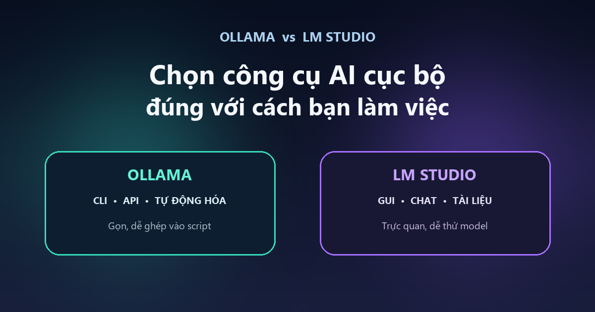 So sánh Ollama và LM Studio để chọn công cụ AI cục bộ