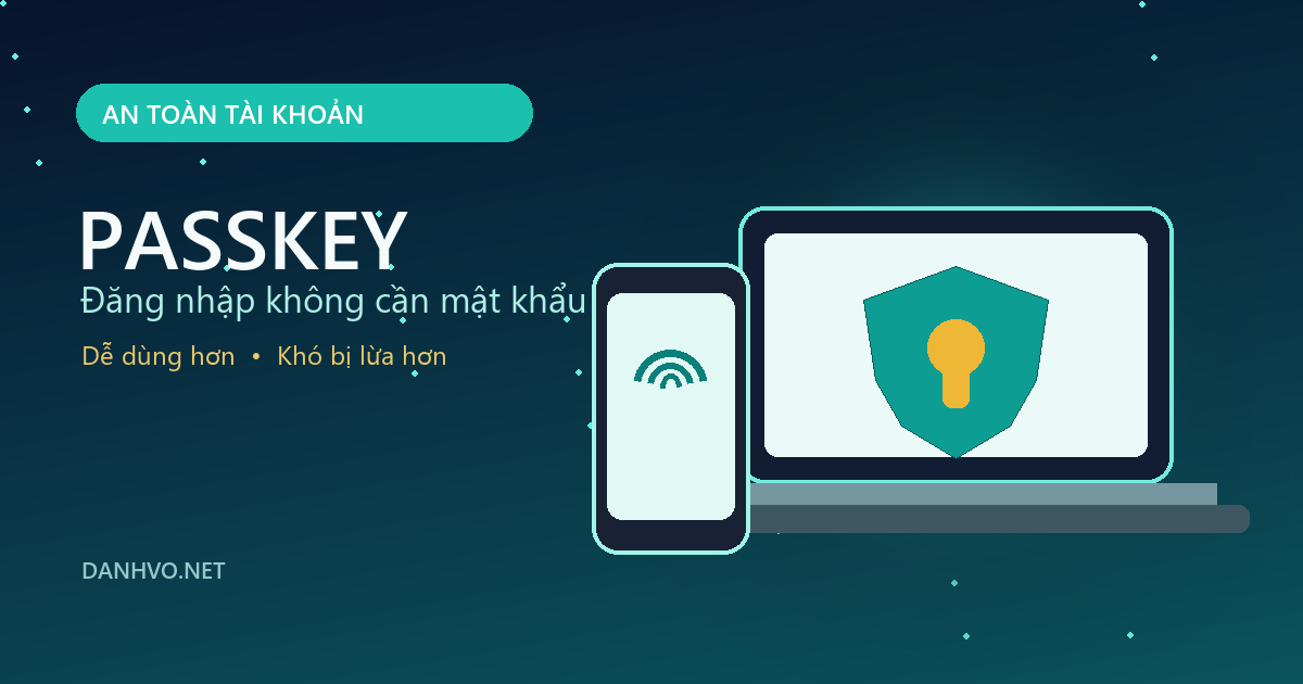 Minh họa passkey và đăng nhập không cần mật khẩu