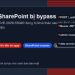 Minh họa SharePoint bị bypass xác thực với cảnh báo CVE-2026-55040