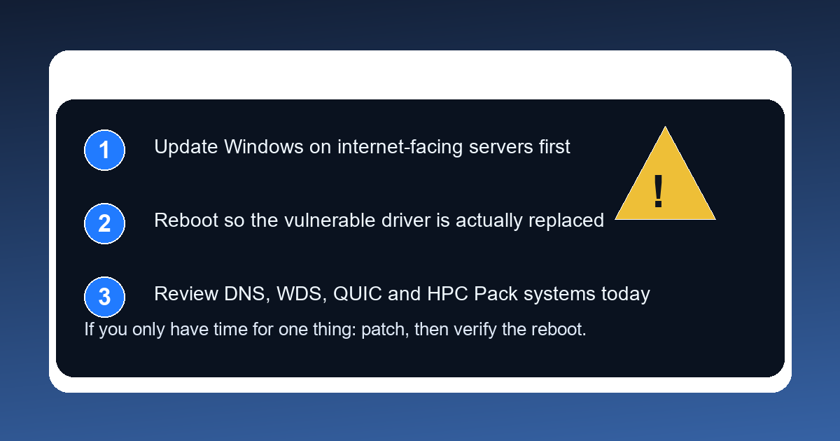 Checklist cập nhật Windows sau bản vá bảo mật tháng 8/2026