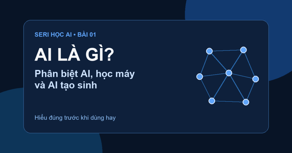 AI là gì – phân biệt AI, học máy và AI tạo sinh
