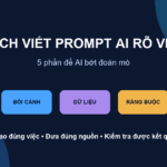 Cách viết prompt AI rõ việc với năm phần mục tiêu, bối cảnh, dữ liệu, ràng buộc và đầu ra