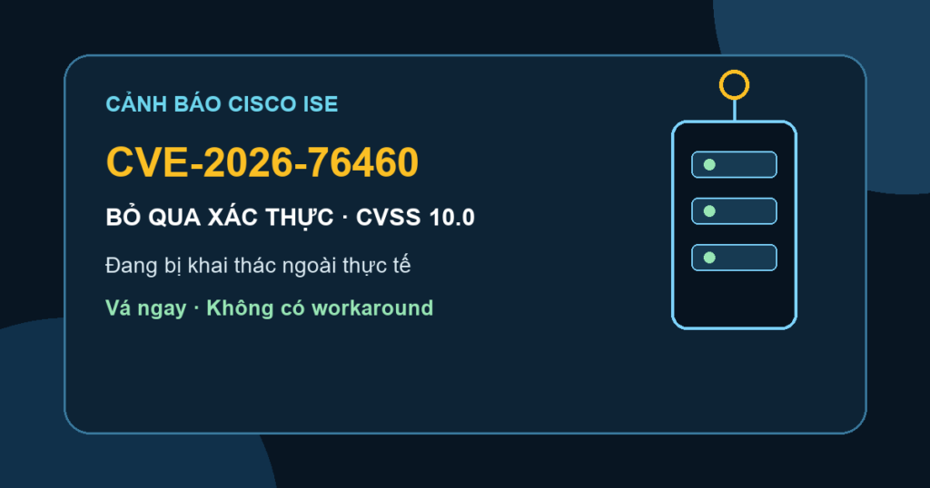 Cảnh báo CVE-2026-76460 trên Cisco ISE đang bị khai thác