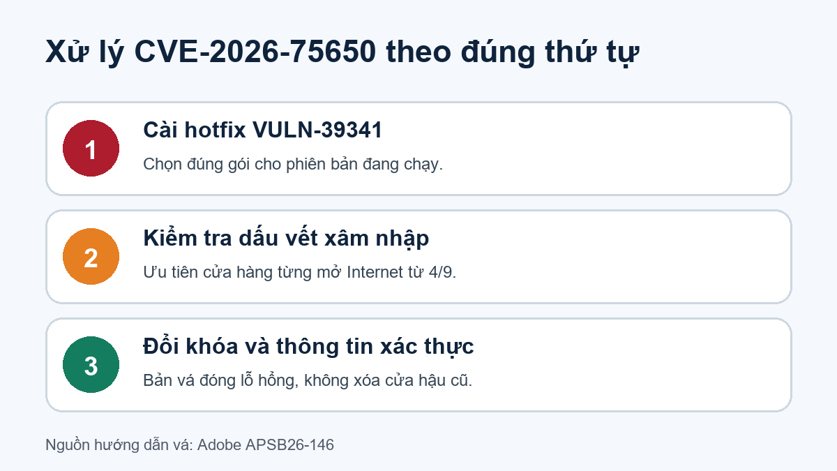 Ba bước xử lý CVE-2026-75650 trên Magento và Adobe Commerce