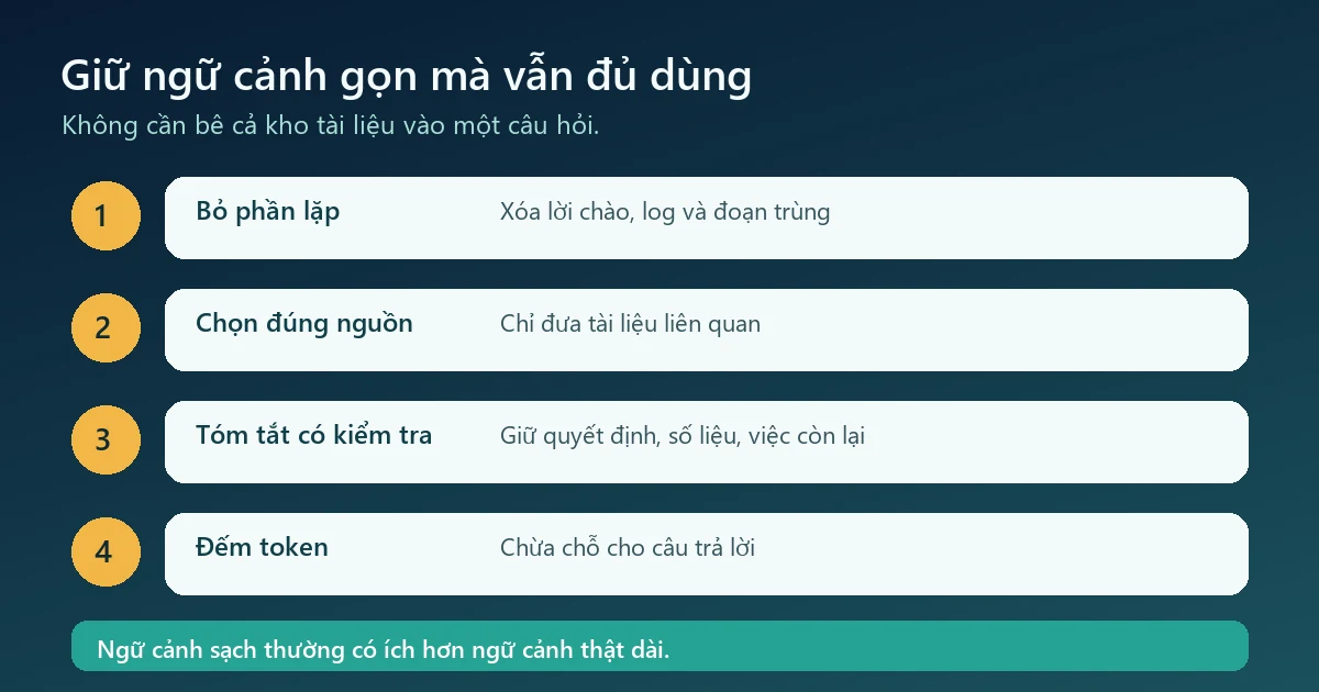 Bốn cách quản lý context window gọn và đủ thông tin