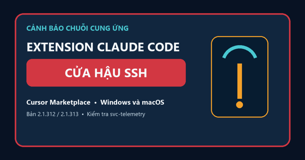 Cảnh báo extension Claude Code trên Cursor bị cài cửa hậu SSH