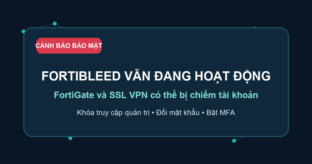 Cảnh báo FortiBleed nhắm vào FortiGate và SSL VPN