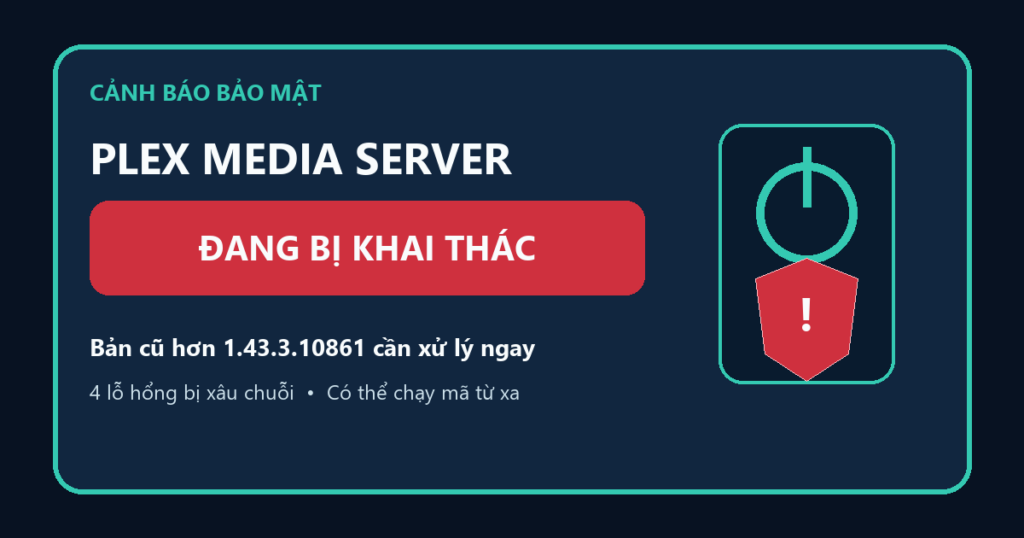 Cảnh báo lỗ hổng Plex Media Server đang bị khai thác