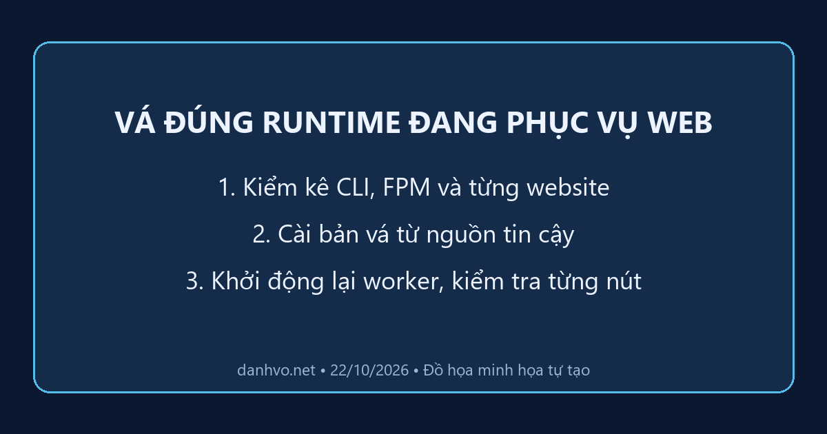 Checklist cập nhật đúng PHP runtime web và khởi động lại mọi worker